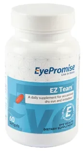 A bottle of Eye Promise EZ Tears supplements, offered at 4Sight iCare